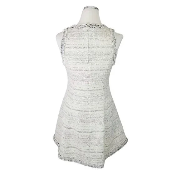 Adelyn Rae Fit and Flare Mini Cotton Sleeveless Ivory Dress SZ M - Picture 4 of 13